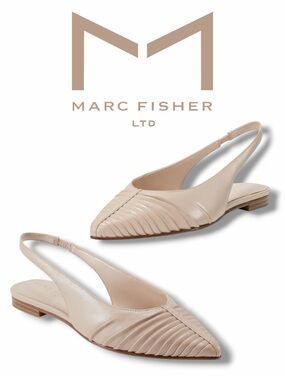 Marc Fisher Ltd. Women's Dalatee Ruched Slingback Flats in the Size 9.5